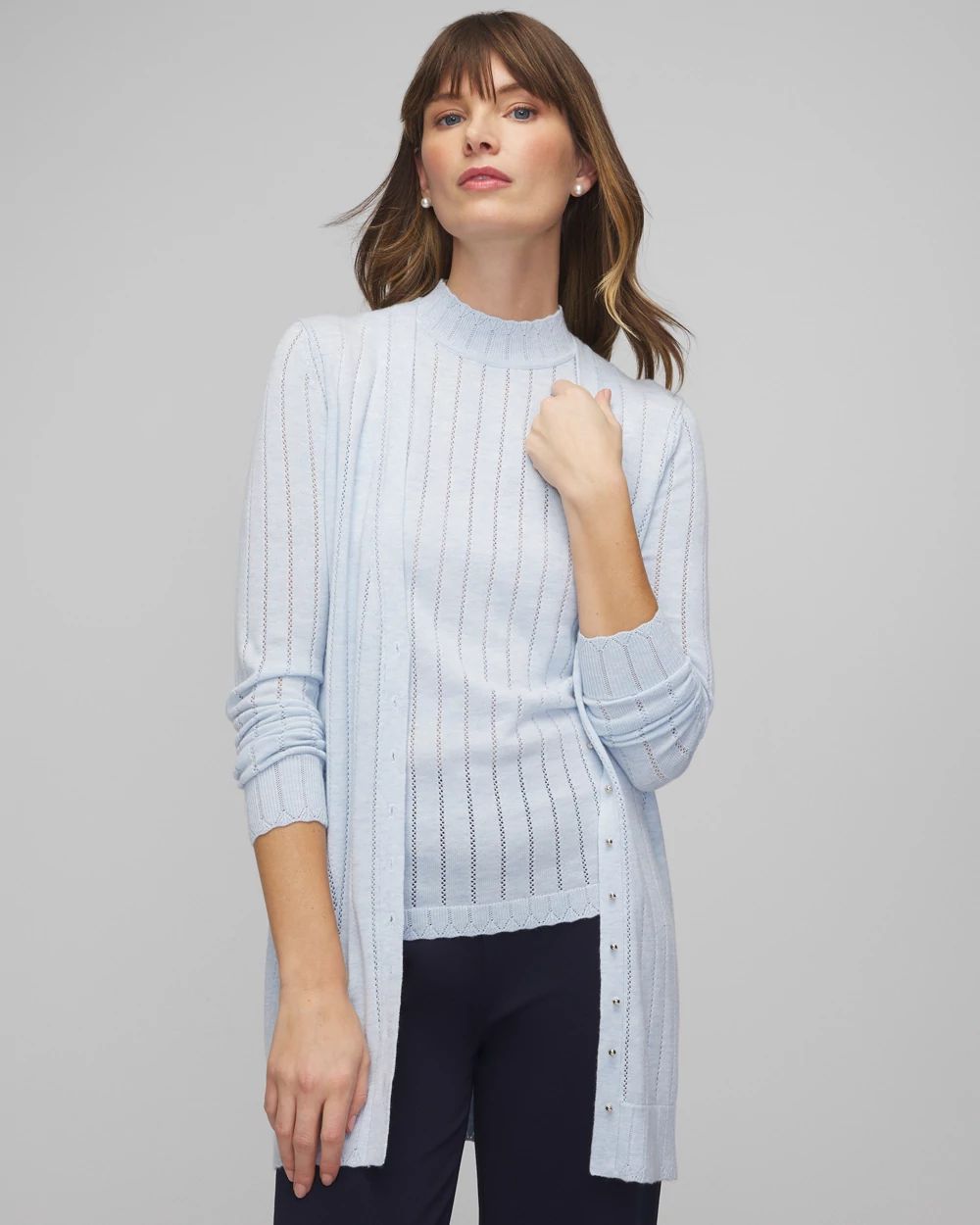 Cashmere Blend Button Front Cardigan White House Black Market